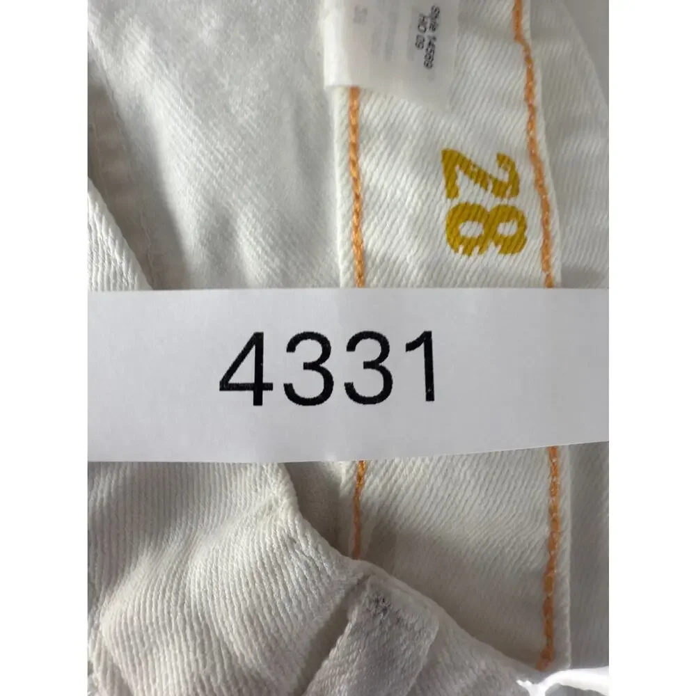 J Crew Size 28 Stretch Casual White Denim Jeans Pants Button Zip Pocket‎